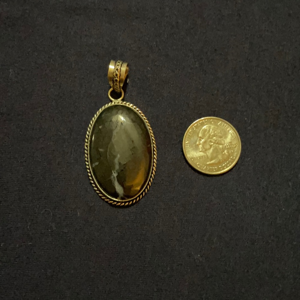 Navy blue marble Jasper with 18 inch or 20 inch chain
